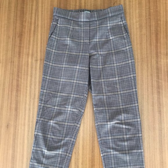 Babaton Conan Pant Tan/Taupe Plaid - Picture 3 of 4
